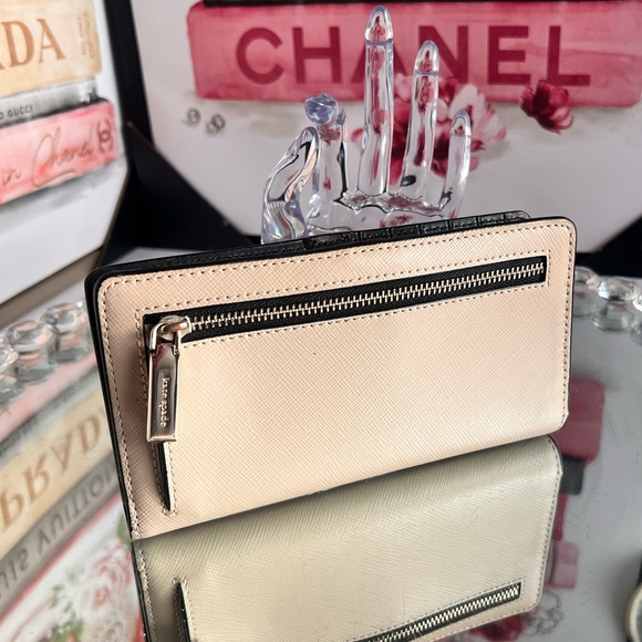 Kate Spade Staci Color block Saffiano leather slim bifold wallet - Picture 4 of 8